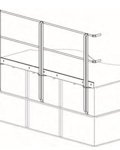 Guardrails 1100mm T200 silo straight/90° galv. M&M